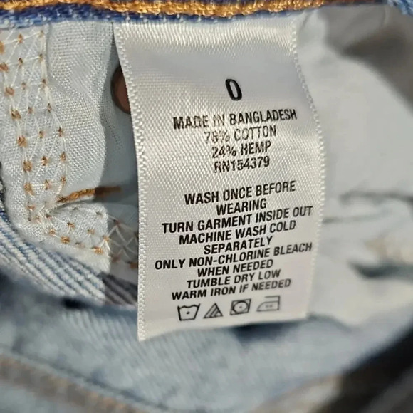 Aeropostale '90s Super High-Rise Straight Hemp Jeans Dark Wash Size 0 - Picture 9 of 9